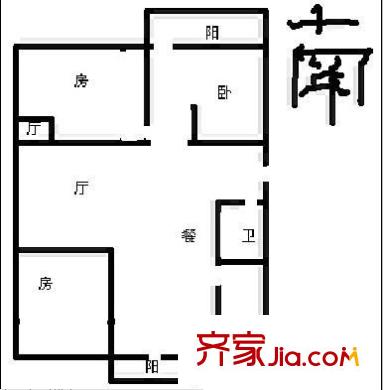 群升國(guó)際B區(qū) 3室 戶型圖