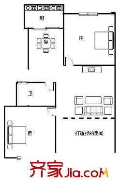 泉塘二區(qū) 3室 戶型圖