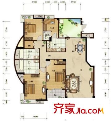 大儒世家觀嵐戶型圖仁文大儒世家一期觀嵐 4室 戶型圖 4室2廳2衛(wèi)1廚