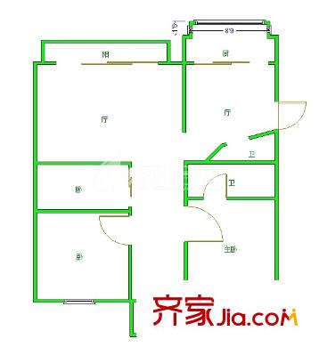  陽光水岸 3室戶型圖