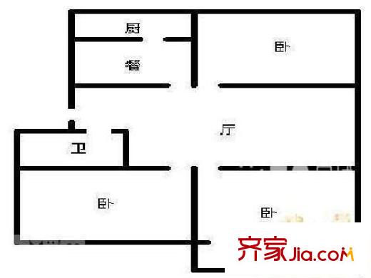 省直屏西 3室 戶型圖