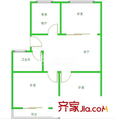 省直屏西 3室 戶型圖