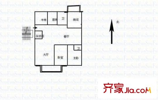 三華花園 4室 戶型圖