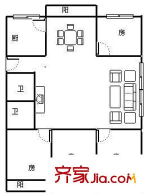 琴亭苑 4室 戶型圖