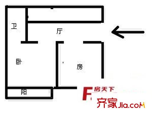 嘉興小區(qū) 2室 戶型圖