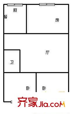 華大新村 3室 戶型圖