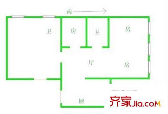 沈家灣花園小區(qū) 3室 戶型圖