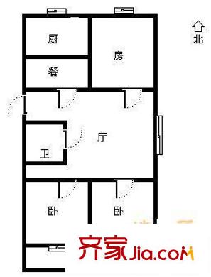 東升小區(qū) 三室戶型圖