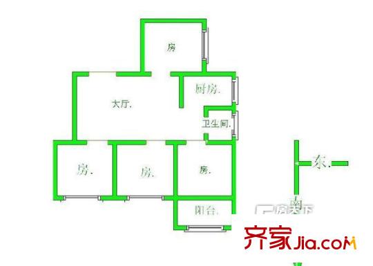 竹林境新村 4室 戶型圖