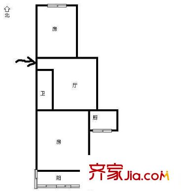 竹林境新村 2室 戶型圖