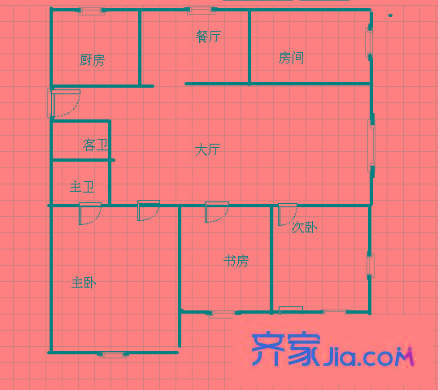 竹林境新村 4室 戶型圖