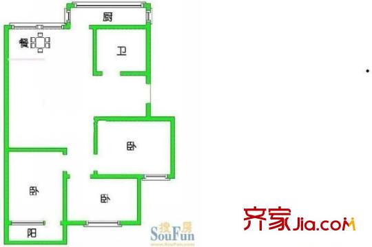 銀都花園 3室 戶型圖