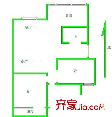 銀都花園 3室 戶型圖