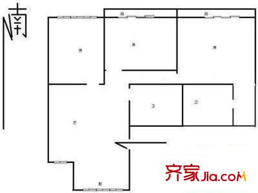銀都花園 3室 戶型圖