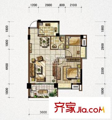 世歐彼岸城C區(qū)戶型圖戶型圖2 