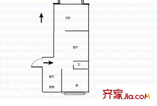 金浦小區(qū) 2室 戶型圖