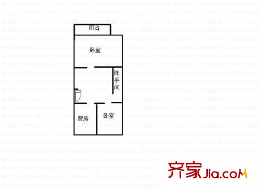 金浦小區(qū) 2室 戶型圖