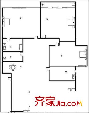 金山碧水二期龍鳳苑戶型圖金山碧水二期龍鳳苑 3室 戶型圖 3室2廳2衛(wèi)1廚