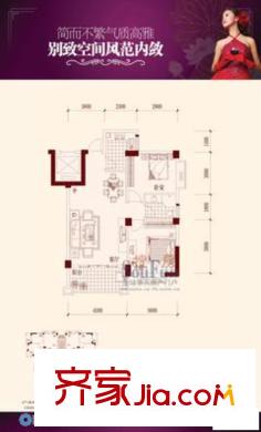 匯誠和源居戶型圖11#04單元 2室2廳1衛(wèi)