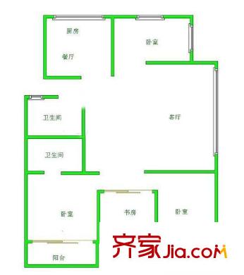 福圓花園 4室 戶(hù)型圖