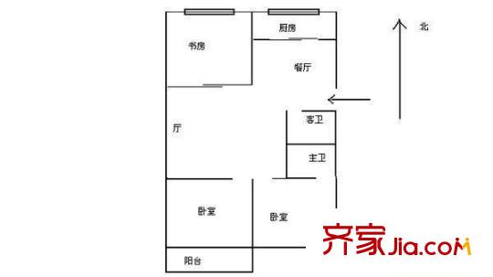 福圓花園 3室 戶(hù)型圖