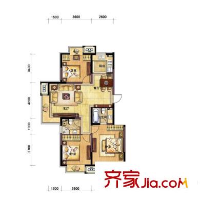 福圓花園 3室 戶(hù)型圖