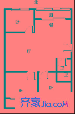 利嘉花園 3室 戶型圖