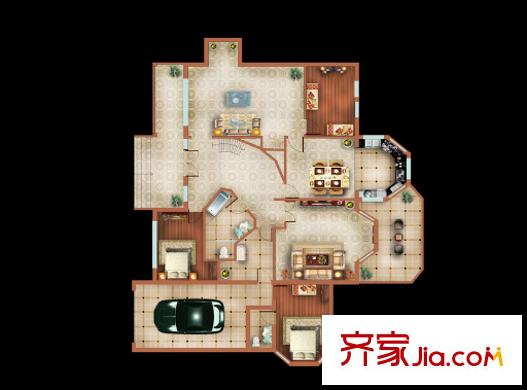 東湖名邸戶型圖3室2廳 3室2廳