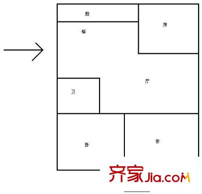 光祿新坊 3室 戶型圖