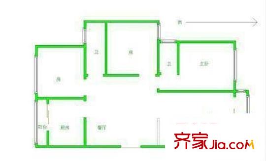 星橋苑 3室 戶型圖