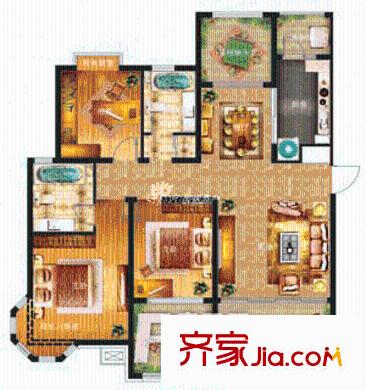 星橋苑 3室 戶型圖