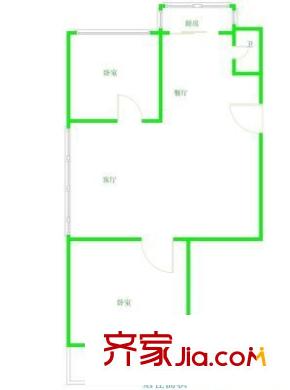 福瑞花園 2室 戶型圖