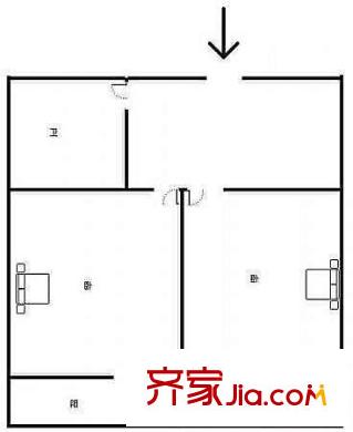 濱海嘉年華學(xué)生公寓 2室 戶型圖