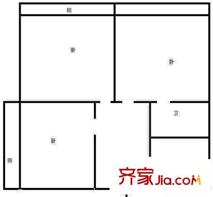 濱海嘉年華學(xué)生公寓 2室 戶型圖