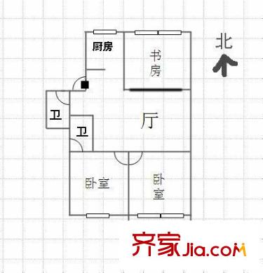新紅旗新村 3室 戶型圖