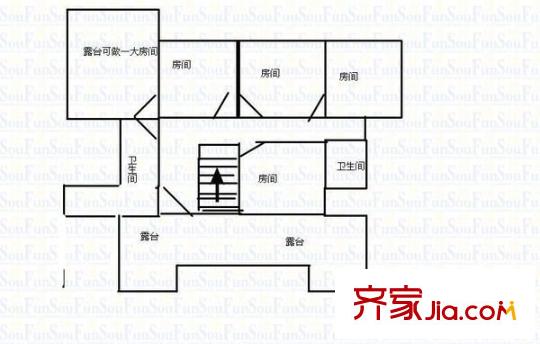 南臺(tái)新苑紫竹園 5室 戶型圖