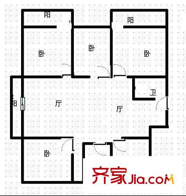 南臺新苑紫竹園 4室 戶型圖