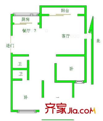 海景花園 3室 戶型圖