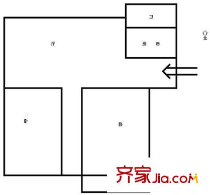 福尚名居 2室 戶型圖