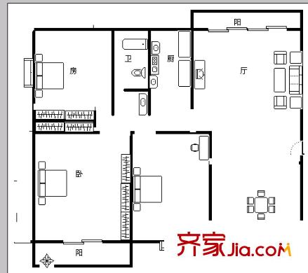 丞相坊小區(qū) 3室 戶型圖