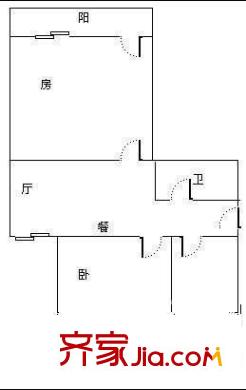 保定小區(qū) 2室 戶型圖