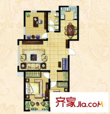 江宏世紀(jì)名苑戶型圖3室2廳 3室2廳