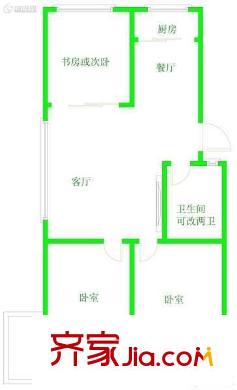 天水園 3室 戶型圖