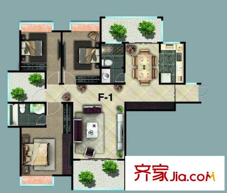 黃埔小區(qū)戶型圖3室2廳 3室2廳