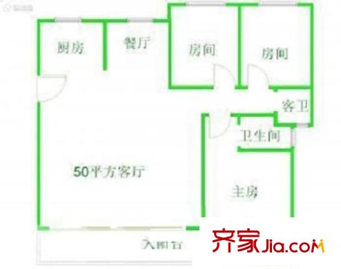 鳳翔大第 4室 戶型圖