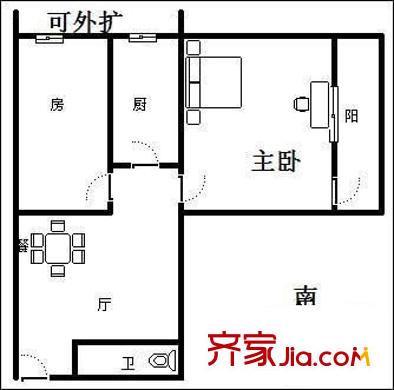 晉東花園 2室 戶型圖