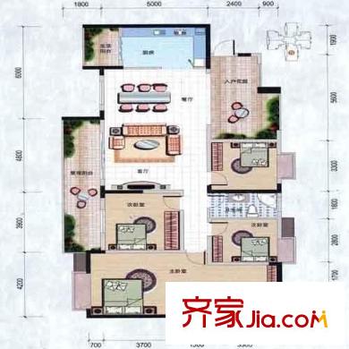 金山桔園二期嘉園戶型圖金山桔園二期嘉園 6室 戶型圖 6室2廳2衛(wèi)1廚