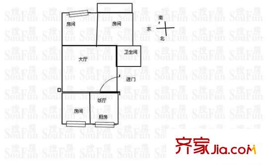 湖畔小區(qū) 3室 戶型圖