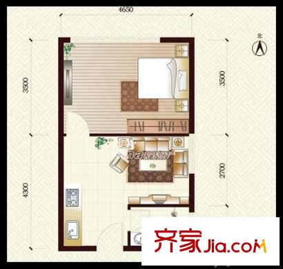 陽光365 1室 戶型圖