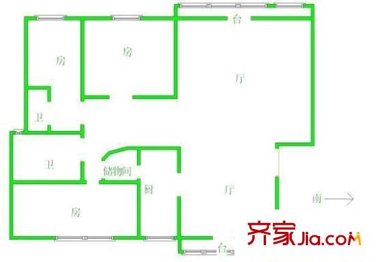 芳卉園 4室 戶型圖